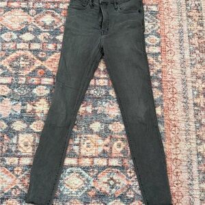 Madewell High Waist Dark Gray/Black Skinny Jeans